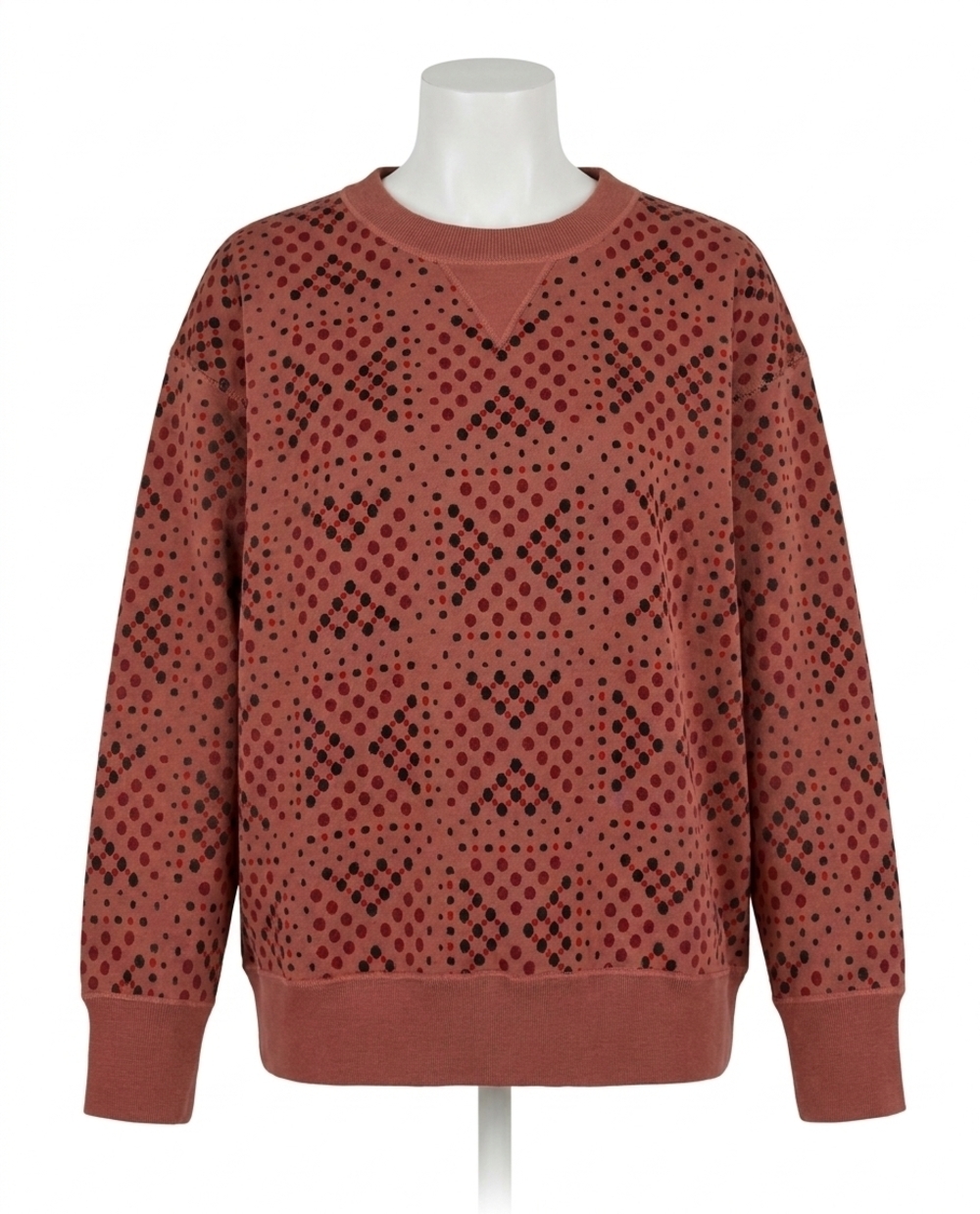 NEW BOTTEGA VENETA crewneck polka dot sweatshirt in rose